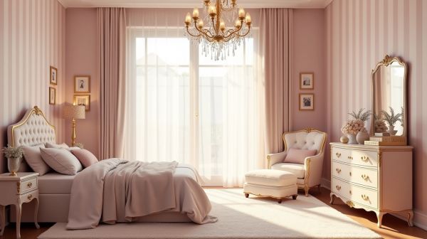 Créer une chambre fille élégante avec du papier peint