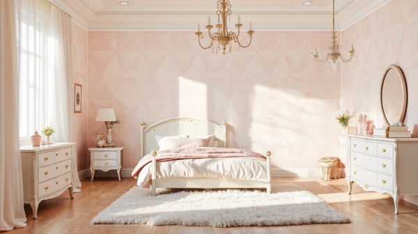Découvrez 10 idées de papier peint pour une chambre fille élégante